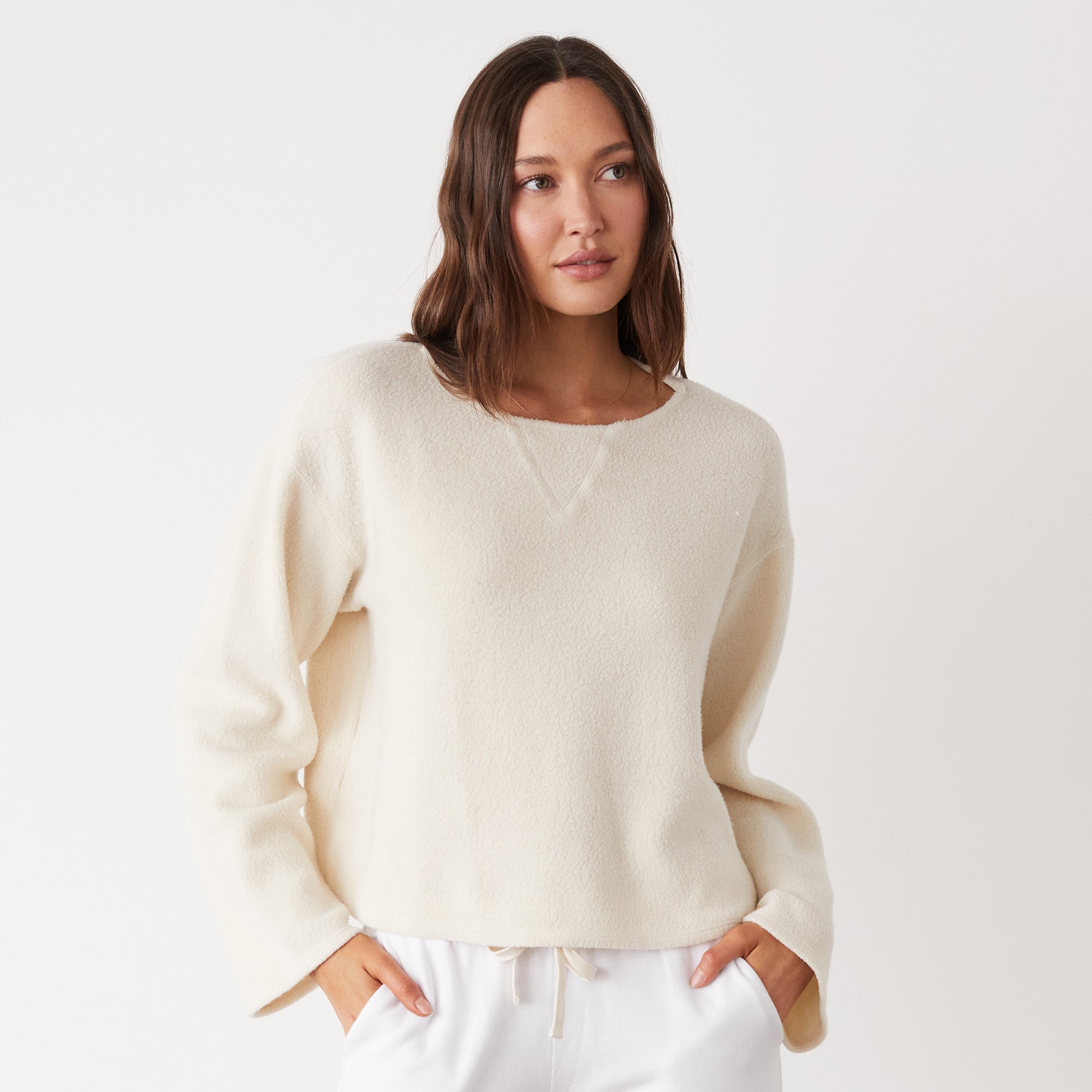 Boat neck sweatshirt womens on sale