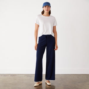 Wool Cashmere Wide Leg Sweat