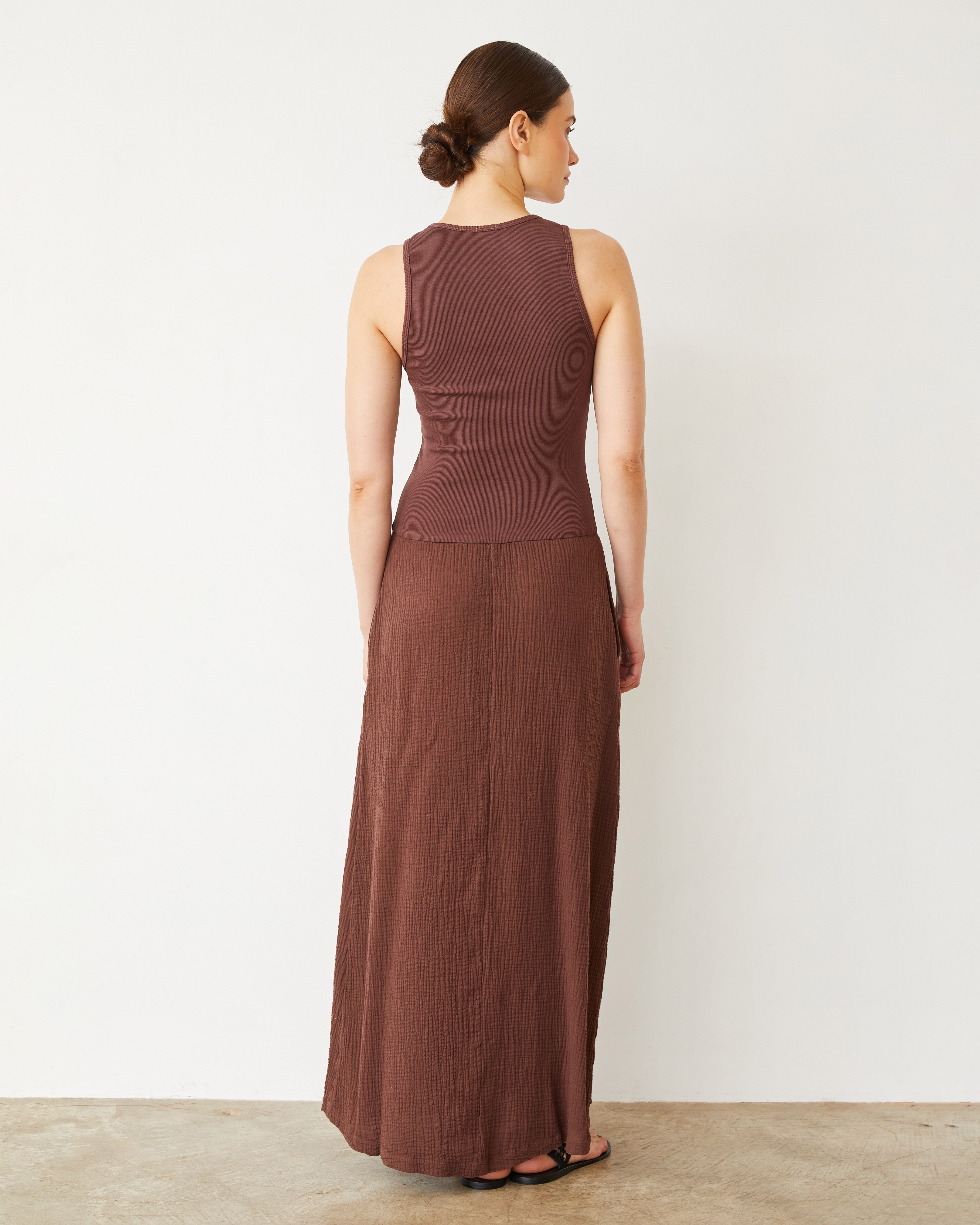 Mix Media Tank Maxi Dress – MONROW