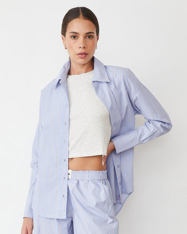 Stripe Poplin Oversized Shirt – MONROW