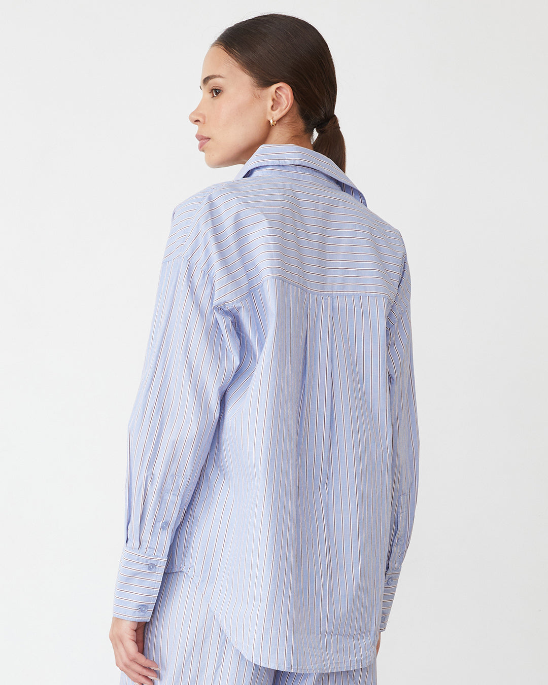 Stripe Poplin Oversized Shirt