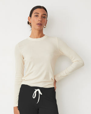 Supimafine Rib Long Sleeve Crew