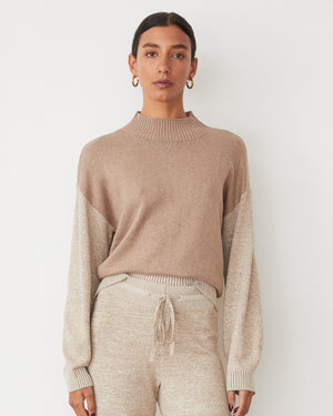 Organic Cotton Cashmere Funnel Neck Sweater