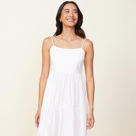 White Cotton Cami Dress