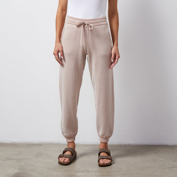 Soft Knit Textured Cuffed Jogger