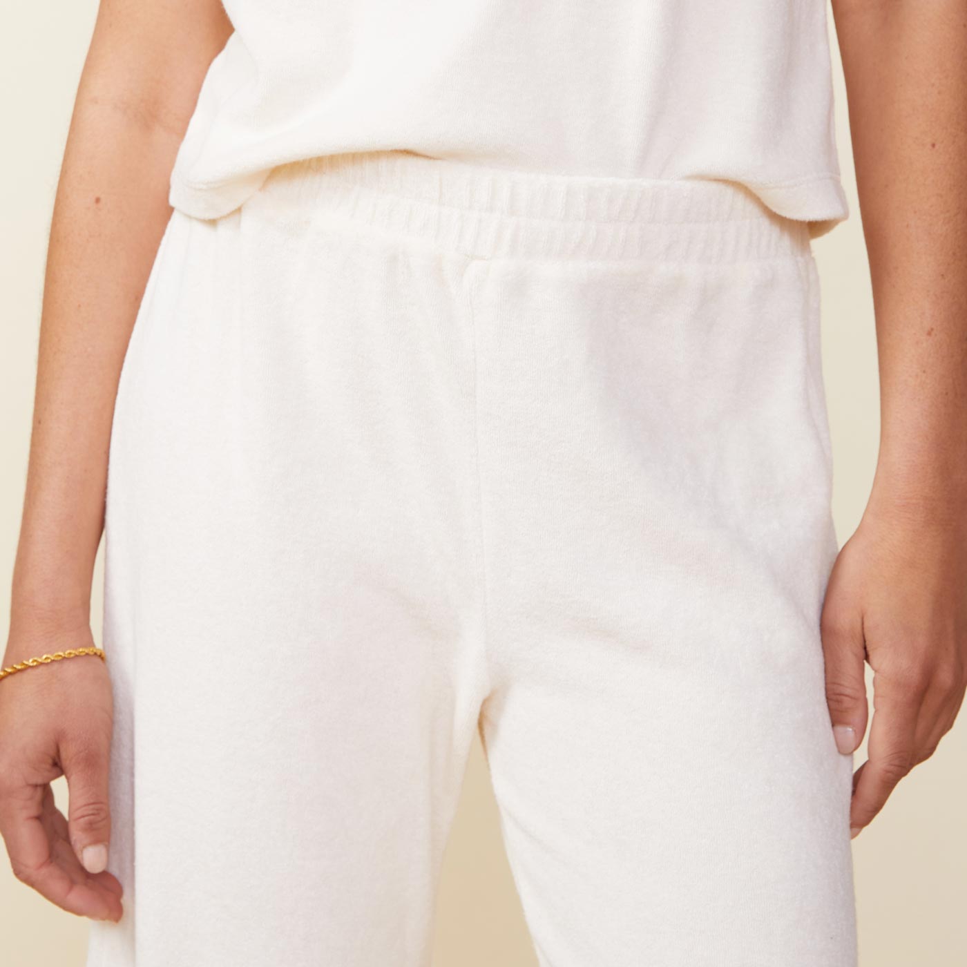 Terry Cloth High Waisted Flare Sweat