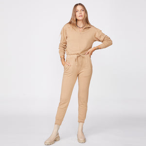 Supersoft Fleece Shirred Sleeve Jumpsuit