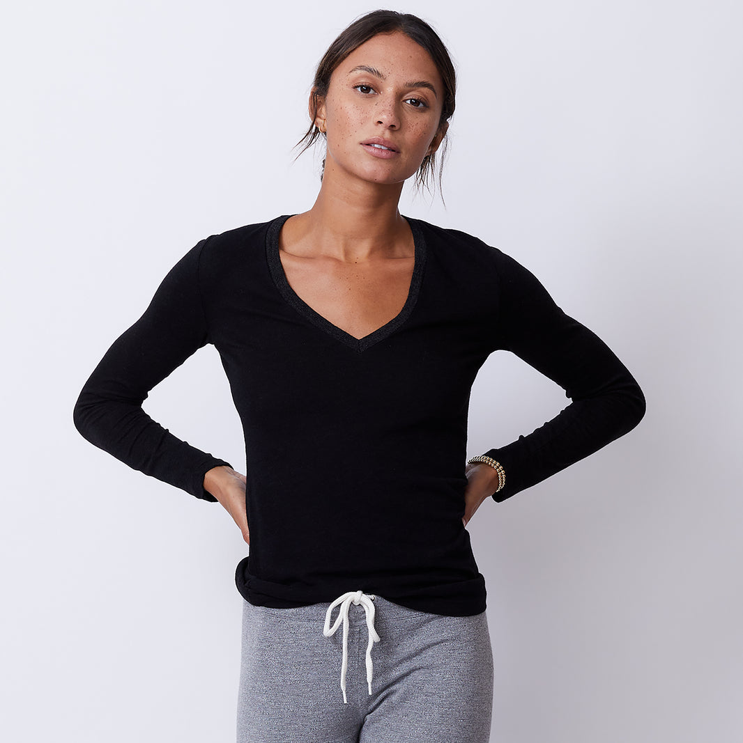 Women's Long Sleeve Tops - Henley, Cropped & More – MONROW