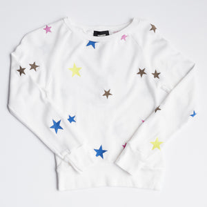 Kids Embroidered Color Stars Raglan